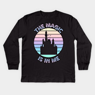 The Magic is in Me - Kingdom Castle Black Kids Long Sleeve T-Shirt